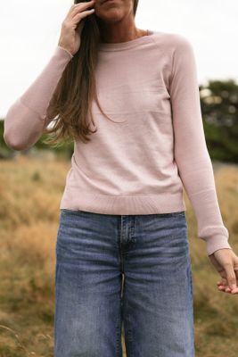 Mary finstickad top rosa