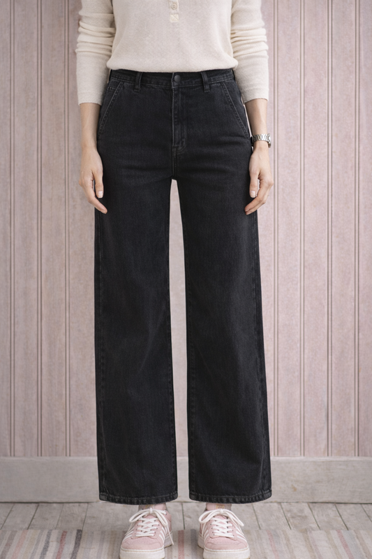 Visti jeans tvättad svart