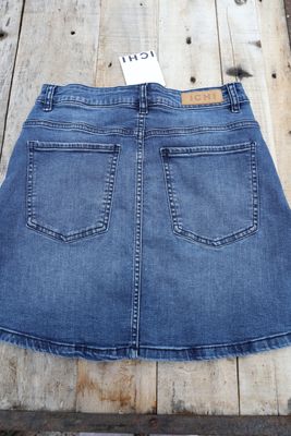 Kort jeanskjol i bomullsdenim blå