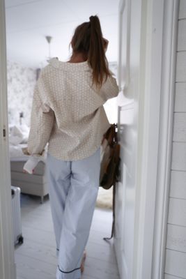 Skjortjacka med gulligt print