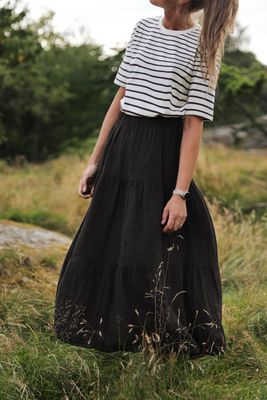 Winny T-shirt mörkbrun offwhite