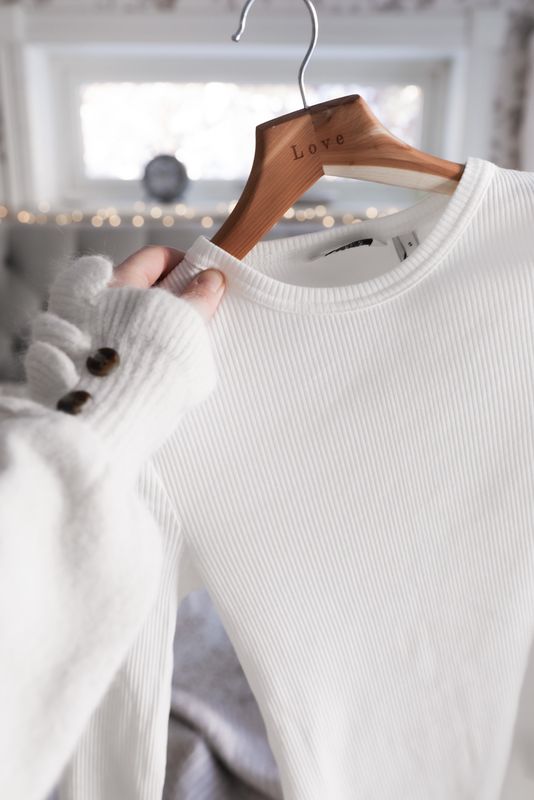 Ribbad baströja  offwhite