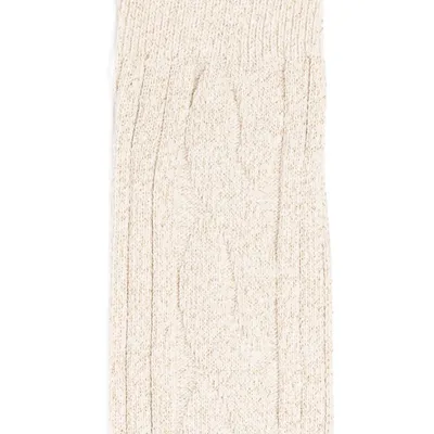 Maison Broussaud - Cremevita knästrumpor med guldglitter