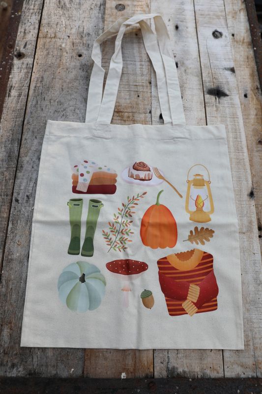 Cozy autumn tote bag