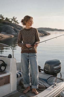 Brun nordisk ulltröja