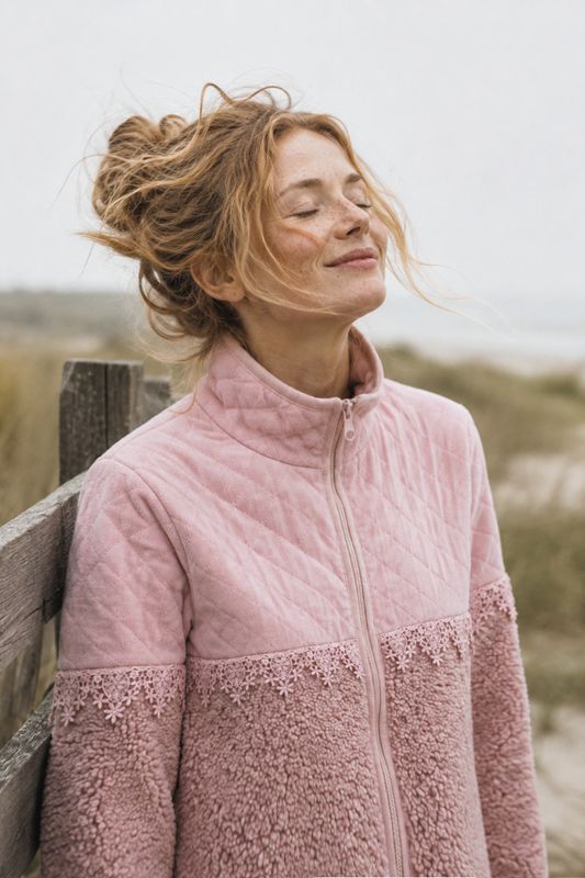 Anna i rosa fleecelurven