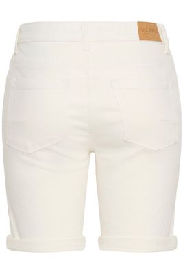 Weiße Jeansshorts mit hoher Taille und Stretchanteil