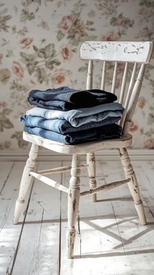 Jeans i favoritmodell ljusblå