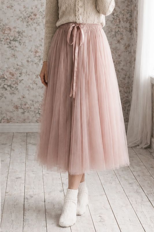 Gammelrosa ballerinakjol i tyll