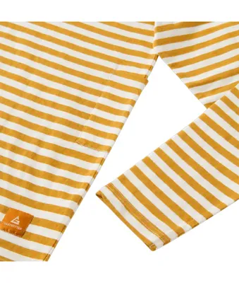 Randig bomullströja gul/offwhite