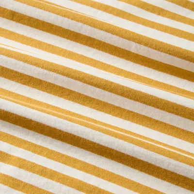 Randig bomullströja gul/offwhite