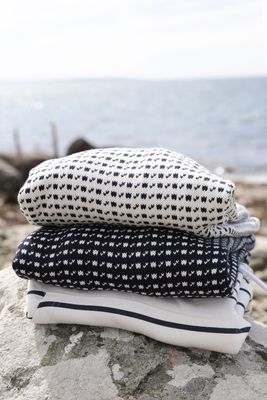 Fiskartröja i lusekoftestil tunikamodell offwhite