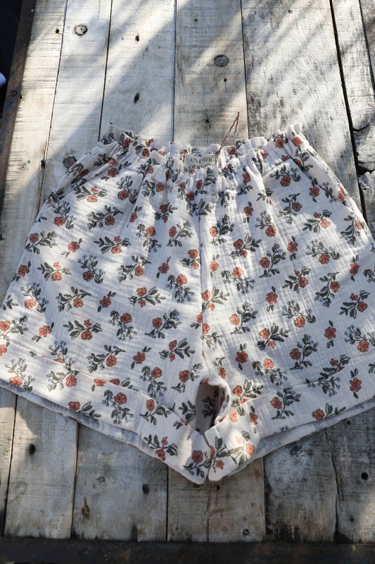 Handmade floral shorts