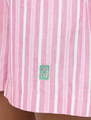 Randiga shorts rosa/vit