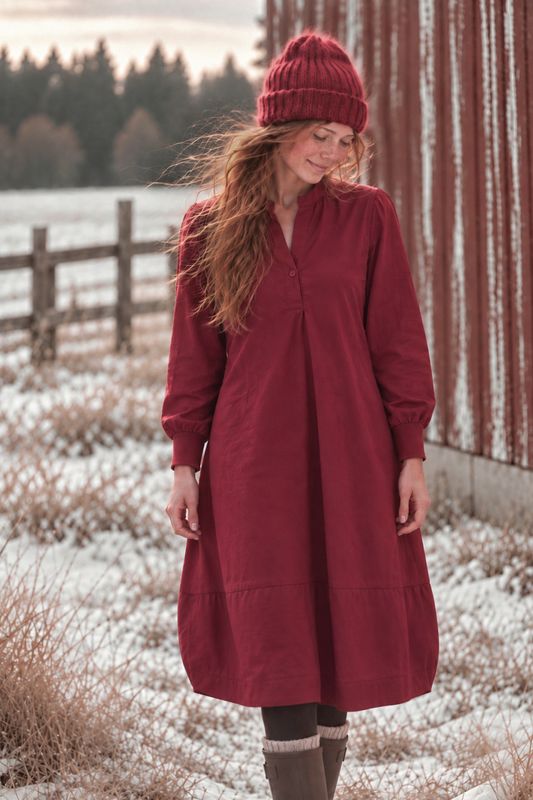 Rotes, romantisches Kleid