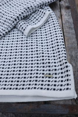 Fiskartröja i lusekoftestil tunikamodell offwhite