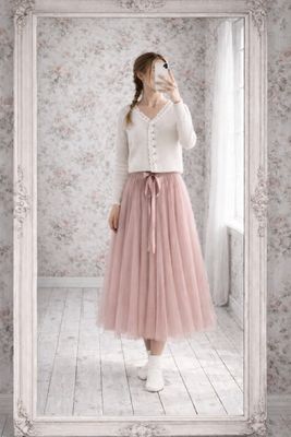 Gammelrosa ballerinakjol i tyll