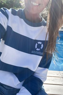 Premium sweatshirt Lifeguard – blå/vit