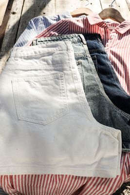 Blå jeansshorts i bomullsdenim