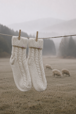 Socken aus Shetlandwolle