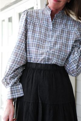 Lantlig rutig skjorta