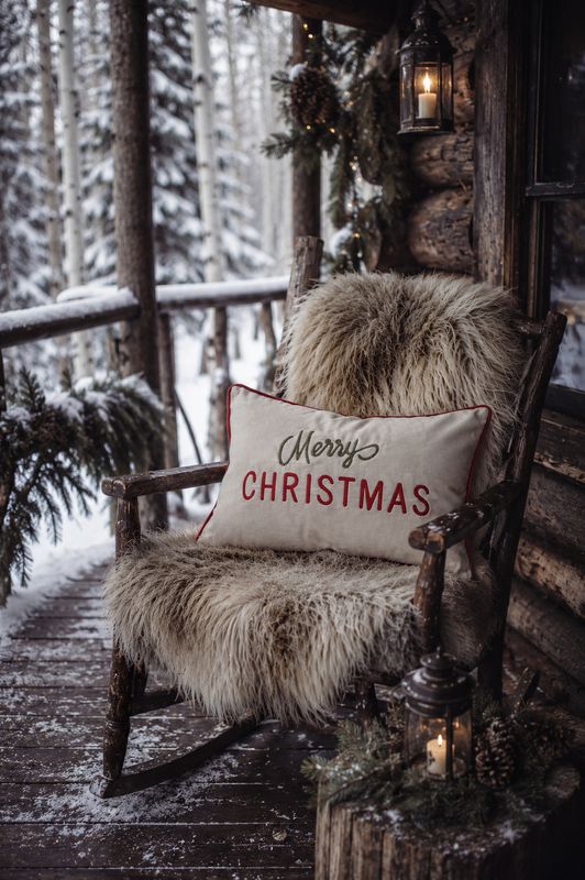 Weihnachtskissen aus Velours