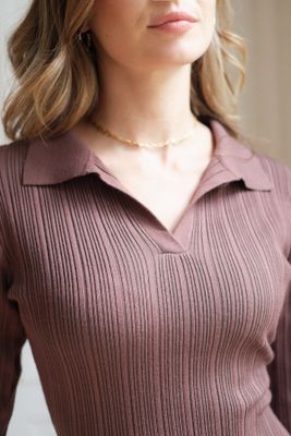 Blanche lång trikåklänning