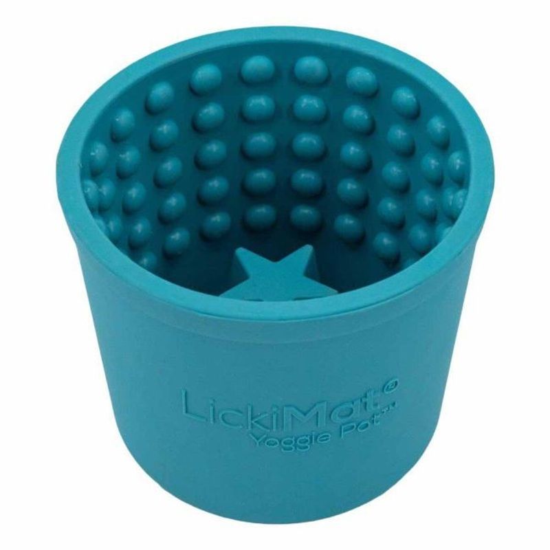 Hundskål Lickimat Yoggie Pot Ljusblå