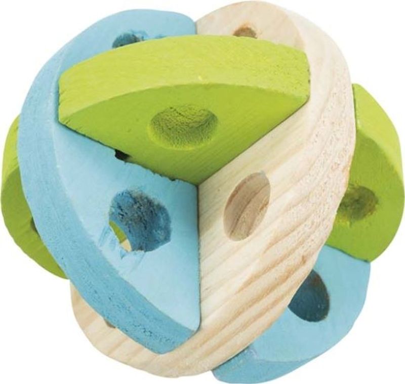 Gnagarträ Boll m hål 8,5cm