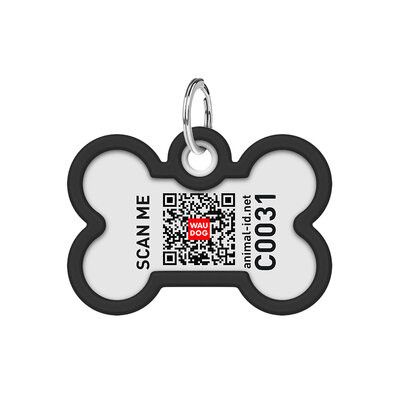 WAUDOG Smart ID Bricka för Hund & Katt Leopard Ben 40mm