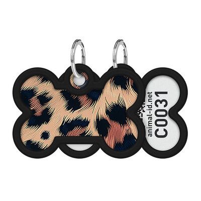 WAUDOG Smart ID Bricka för Hund & Katt Leopard Ben 40mm