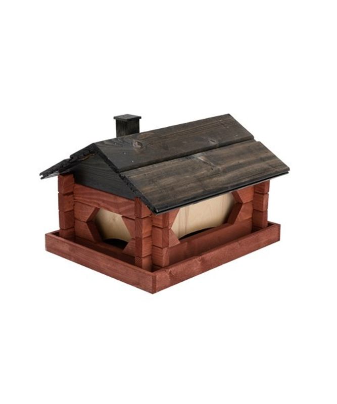 Fågelbord Stuga Jätte Röd/Svart 40X31X26 cm