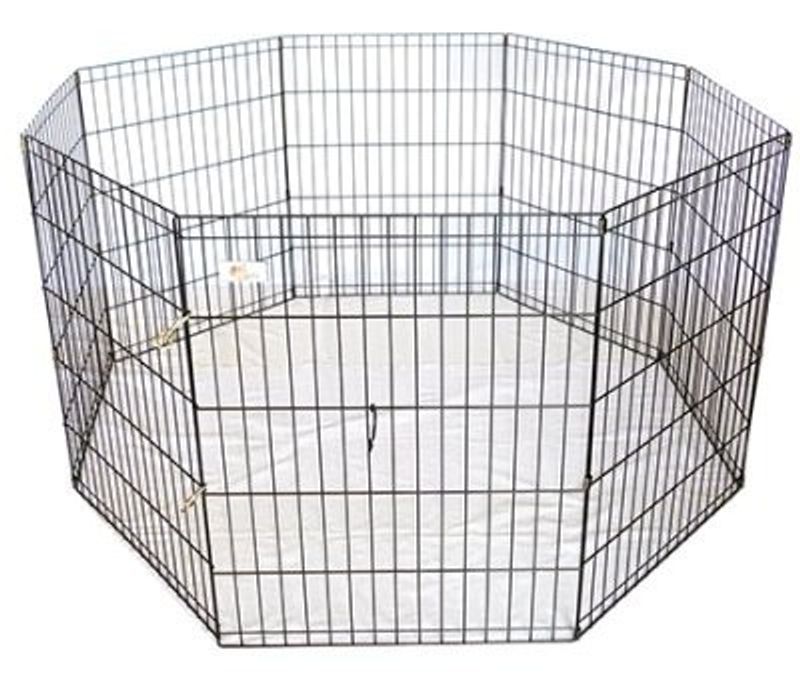 Valphage/Smådjurshage Svart  60x76cm 8 sektioner