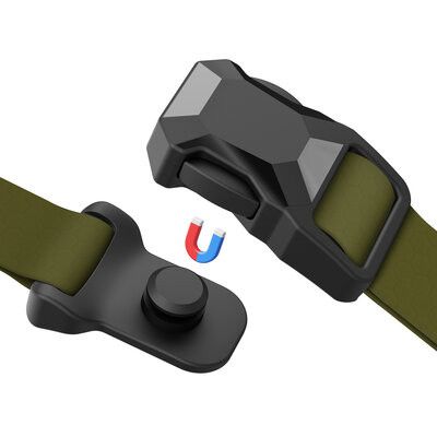 WAUDOG Waterproof Hundhalsband Magnetiskts lås Khaki