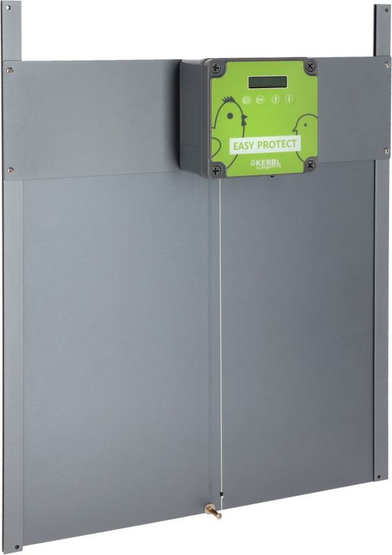 Kerbl EasyProtect automatisk hönslucka 40 x 36 cm, grå