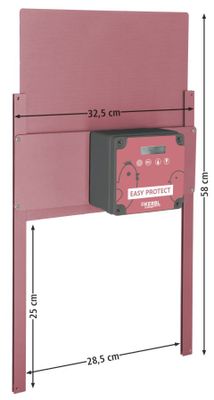 Kerbl EasyProtect automatisk hönslucka 28,5 x 25 cm rosé
