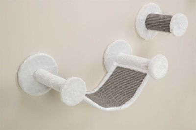 Klösmöbel & Klätterset för väggmontage 4 delar vit/grå