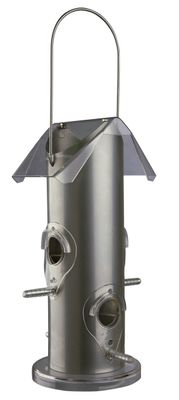 Vildfågelmatare 14Xh25X14 cm silver