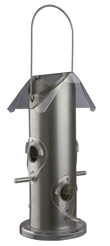 Vildfågelmatare 14Xh25X14 cm silver