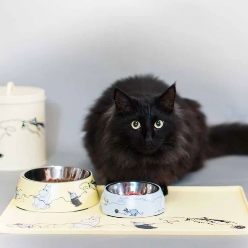 Mumin Silikon Underlägg till Matskål (Gul 48-30cm)