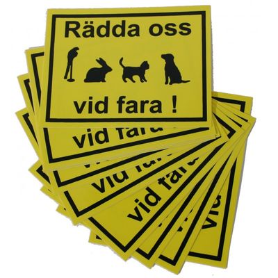 Dekal  Rädda Oss Vid Fara