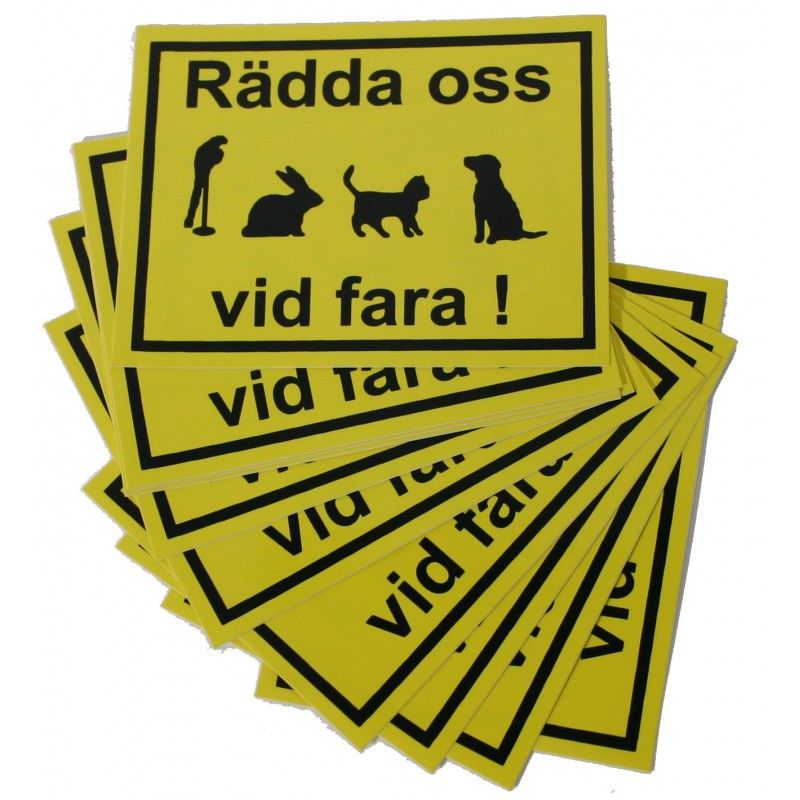 Dekal  Rädda Oss Vid Fara