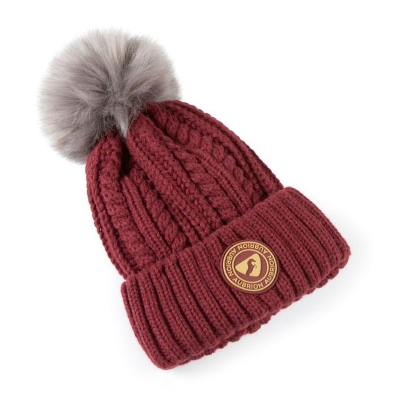 Aubrion Mössa Pimlico med pälsboll i syntet