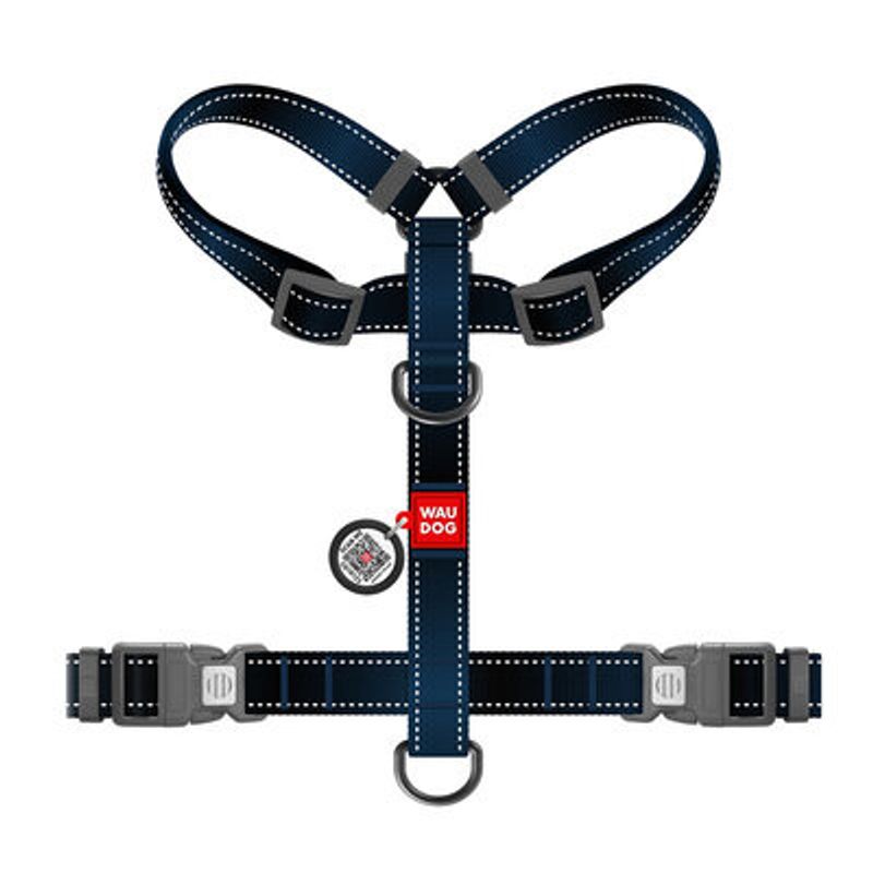 WAUDOG H-Sele Hund Mono Reflex Svart