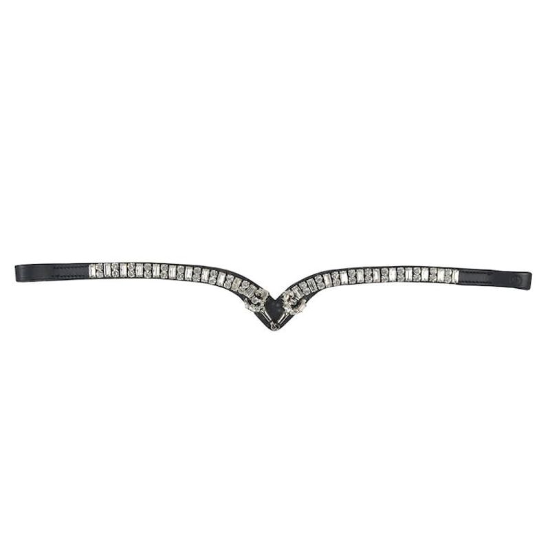 Svart pannband med strass
