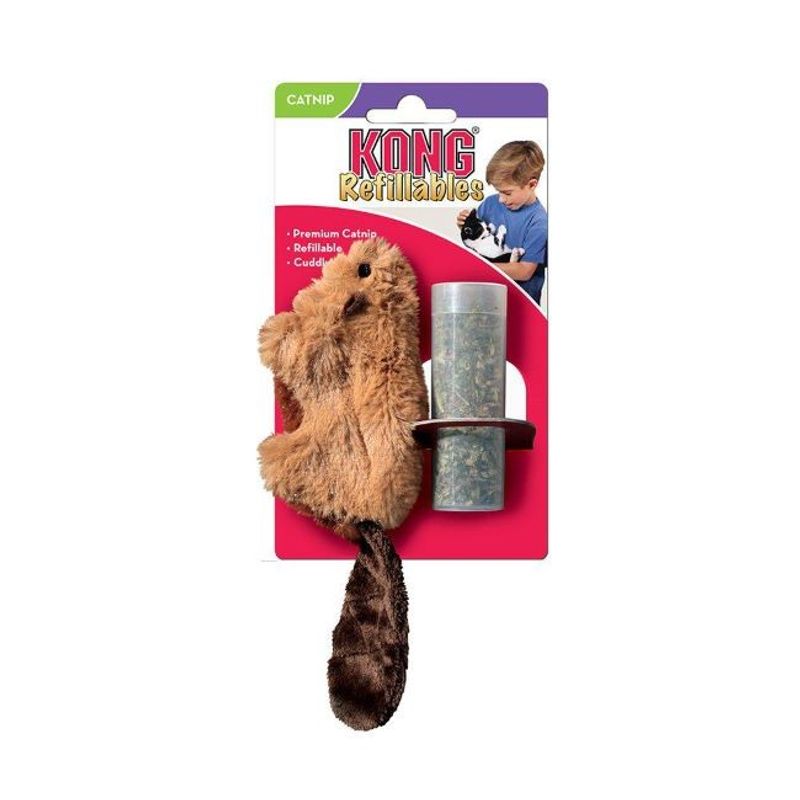 Kong Refillable Catnip Beaver 16,5X4,5X4cm