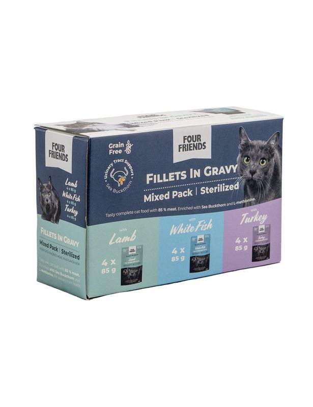FourFriends Cat Sterilized in Gravy Mix 12-pack