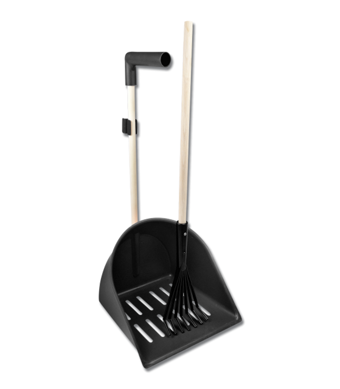 Waldhausen Gödselplockare XL med räfsa Svart