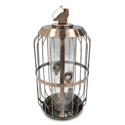 Vildfågelmatare för småfåglar i metal med bur 41.6x22x22cm