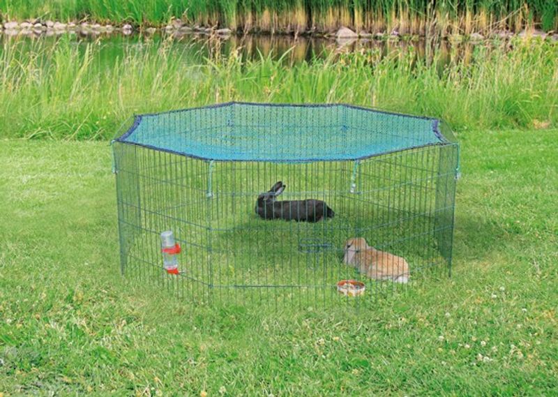 Utehage med skyddsnät i metall 8 sektioner 150 x 57cm  grön